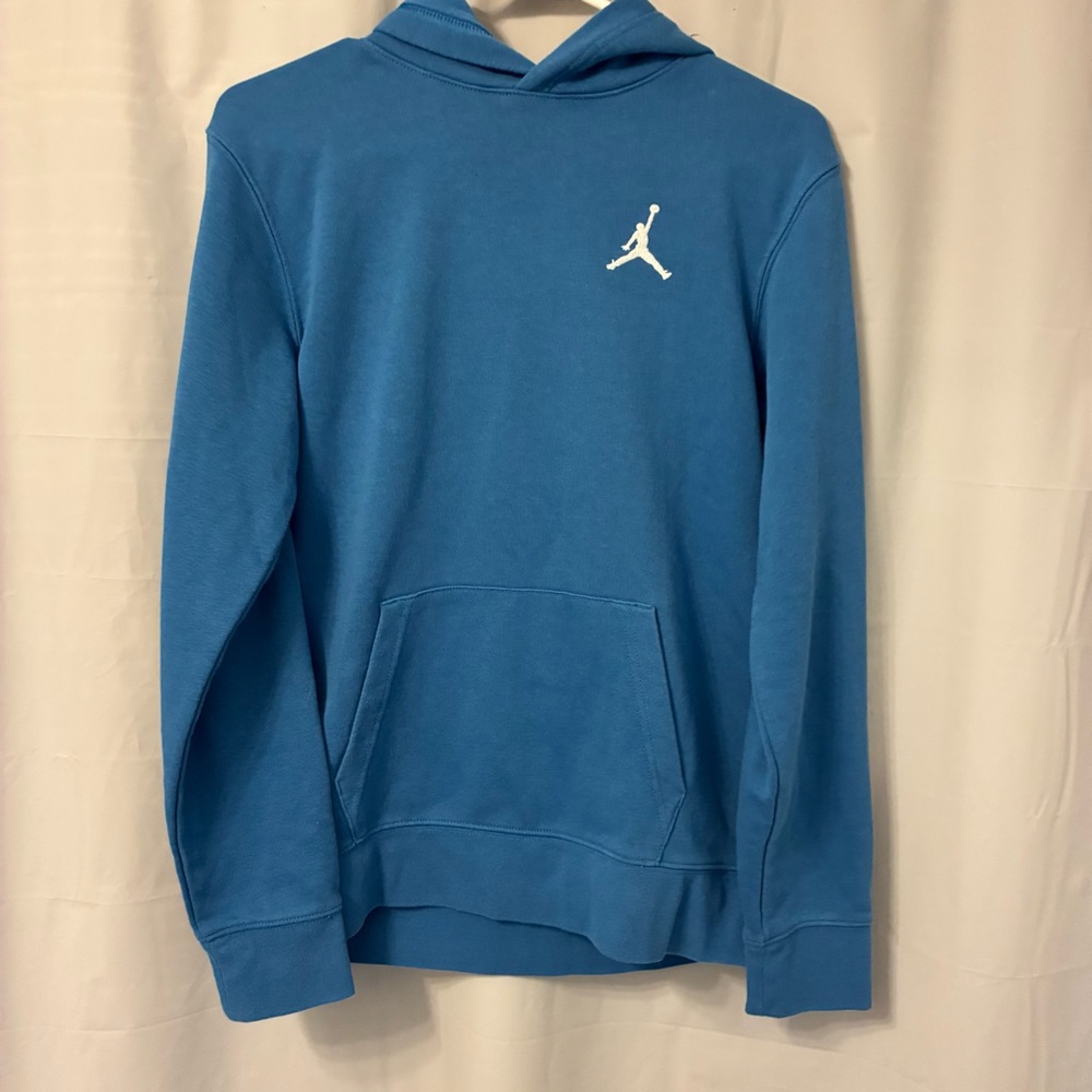 Jordan Blue Hoodie with White Jumpman Logo
